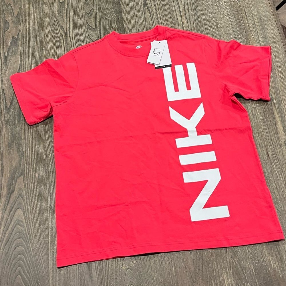NWT Nike Air T-Shirt Short Sleeve Oversized Logo Print Crewneck Cotton Red M